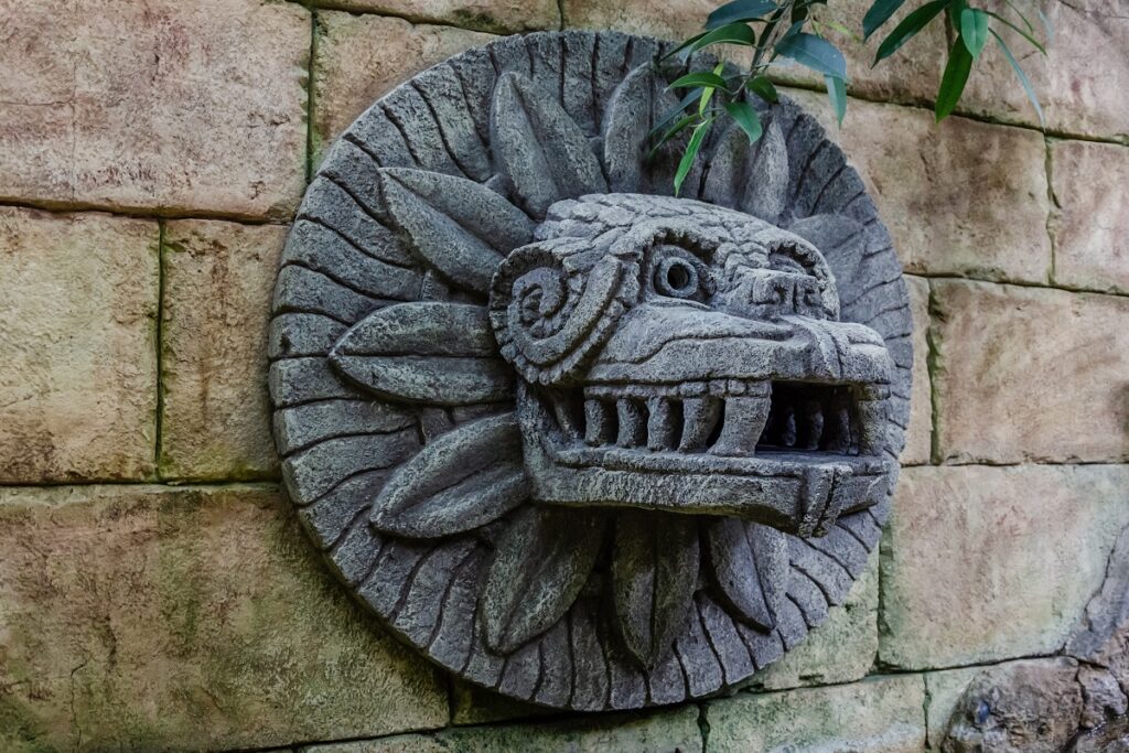 Quetzalcoatl sculpture